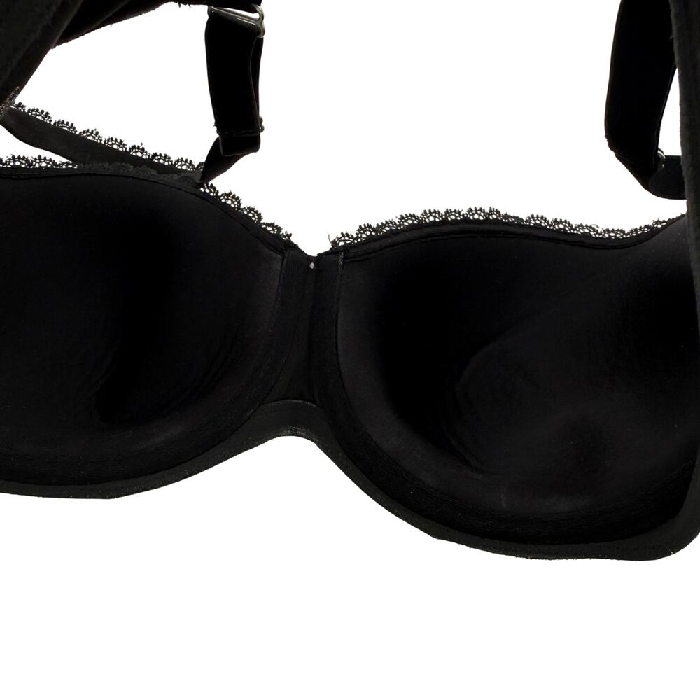 Victoria's Secret Body By Victoria Lined Demi Black & White Lace Bra Size 38DD - Picture 5 of 6